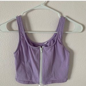 lavender crop top tank top